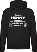 Ik ben Henny, elk drankje dat jullie me vandaag aanbieden drink ik op | drank | feest | jarig | verjaardag | vrijgezellenfeest | cadeau | kado | Unisex | Trui | Hoodie | Sweater | Capuchon