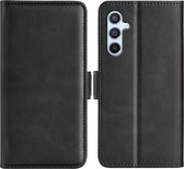 Samsung Galaxy A54 Hoesje - MobyDefend Luxe Wallet Book Case (Sluiting Zijkant) - Zwart - GSM Hoesje - Telefoonhoesje Geschikt Voor Samsung Galaxy A54