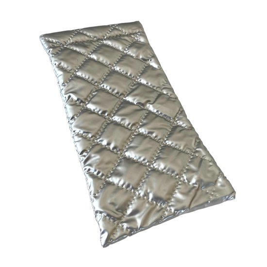 Eyezoo® - Brillenhoes – Brilhoes – Zilver Metallic – Softcover – Duck Down – Gecaptioneerd