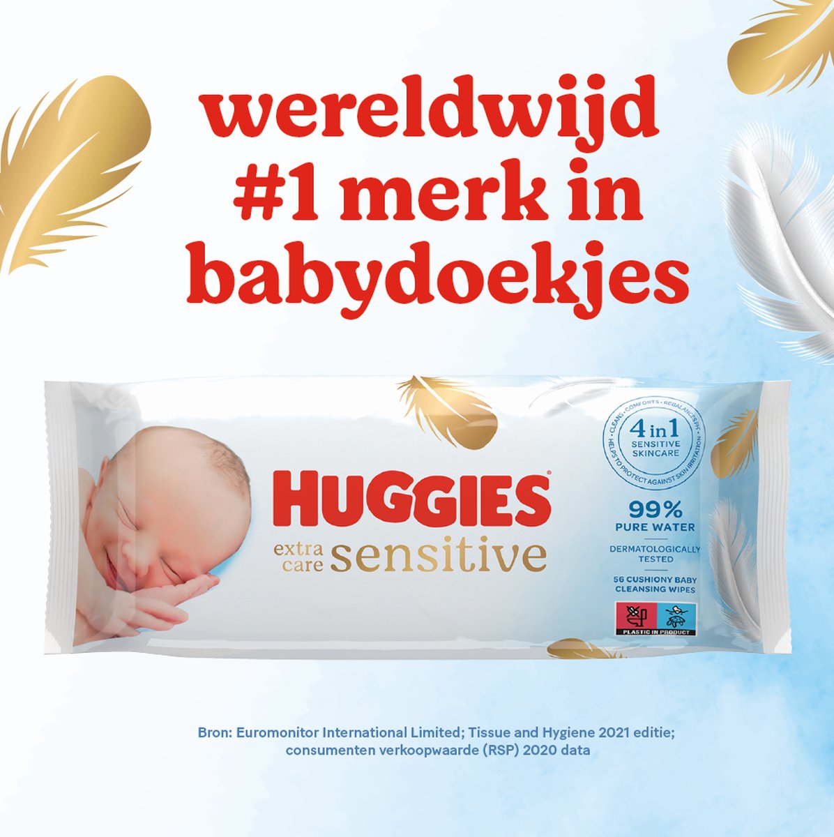 Lingettes bébé Pure HUGGIES : le paquet de 56 à Prix Carrefour