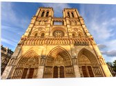 WallClassics - Panneau en mousse PVC - Vue de face de Notre-Dame de Paris - 105x70 cm Photo sur panneau en mousse PVC (avec système de suspension)