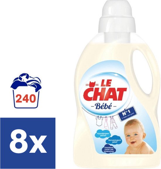 Le Chat Bébé Lessive Liquide (Pack Économique) - 8 x 30 (240 Lavages) | bol