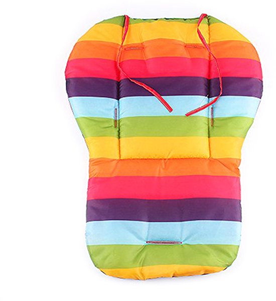 Allernieuwste Buggy Inleg Kussen Regenboog - Tweezijdig bruikbaar - Kinderwagen - Kinderstoel hoes - Wasbaar van Allernieuwste — afbeelding 2
