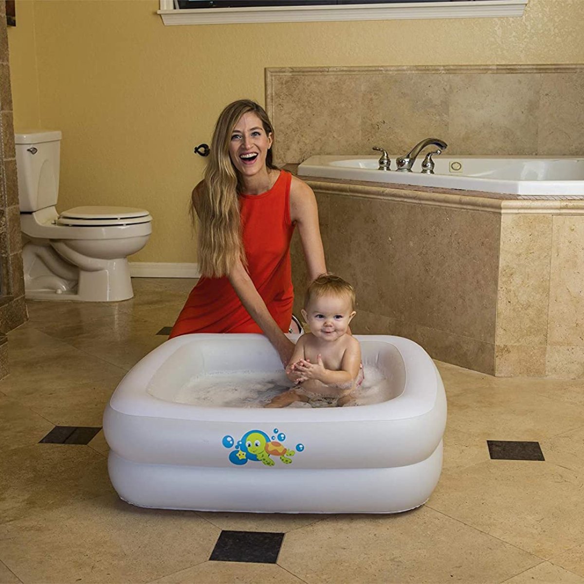 Ensemble de bain pour bébé Milk&Moo - Baignoire pour bébé Pliable -  Antidérapant 