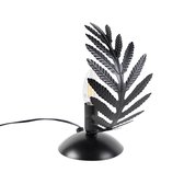 QAZQA botanica - Landelijkee Tafellamp - 1 lichts - H 240 mm - Zwart - Woonkamer | Slaapkamer | Keuken