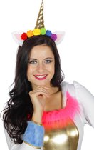 Tiara eenhoorn multicolor en gouden hoorn