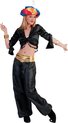 Funny Fashion - 1001 Nacht & Arabisch & Midden-Oosten Kostuum - Jasmijn Topje Buikdanseres Zwart Vrouw - Zwart - One Size - Carnavalskleding - Verkleedkleding