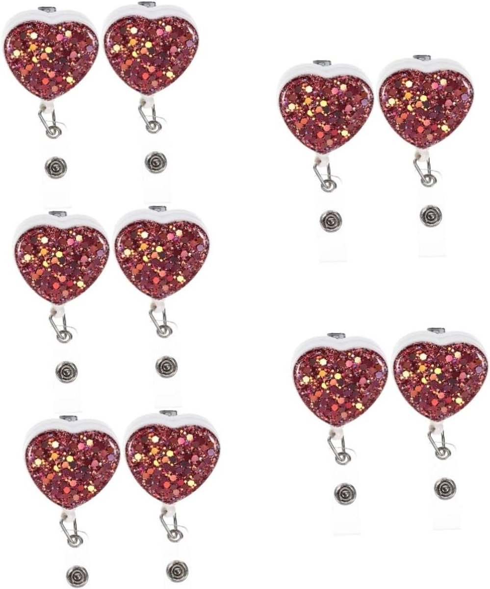 Badge Clips - ID Kaarthouders - Veilig Identificeren - Intrekbaar - 9 cm - Roze