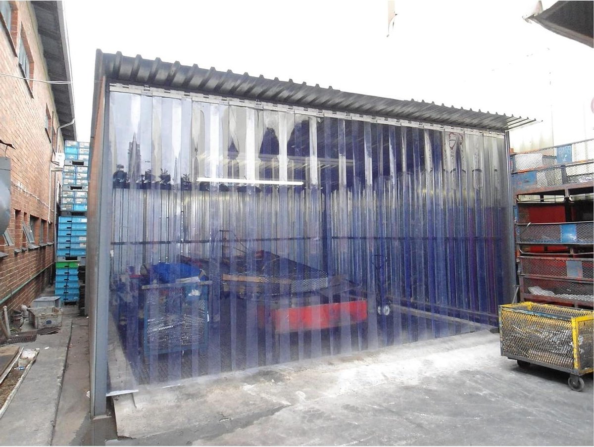 PVC Strip Gordijn - Plastic Deur Zeil - Ruimte Scheiden - Energie Besparend - 1 Meter Breed - Transparant