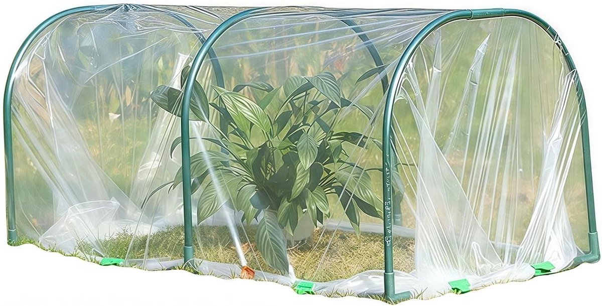 Mini serre set - Tunnelkas kweektent - Planten beschermen - Snelle montage - 50x200x55cm - Transparant