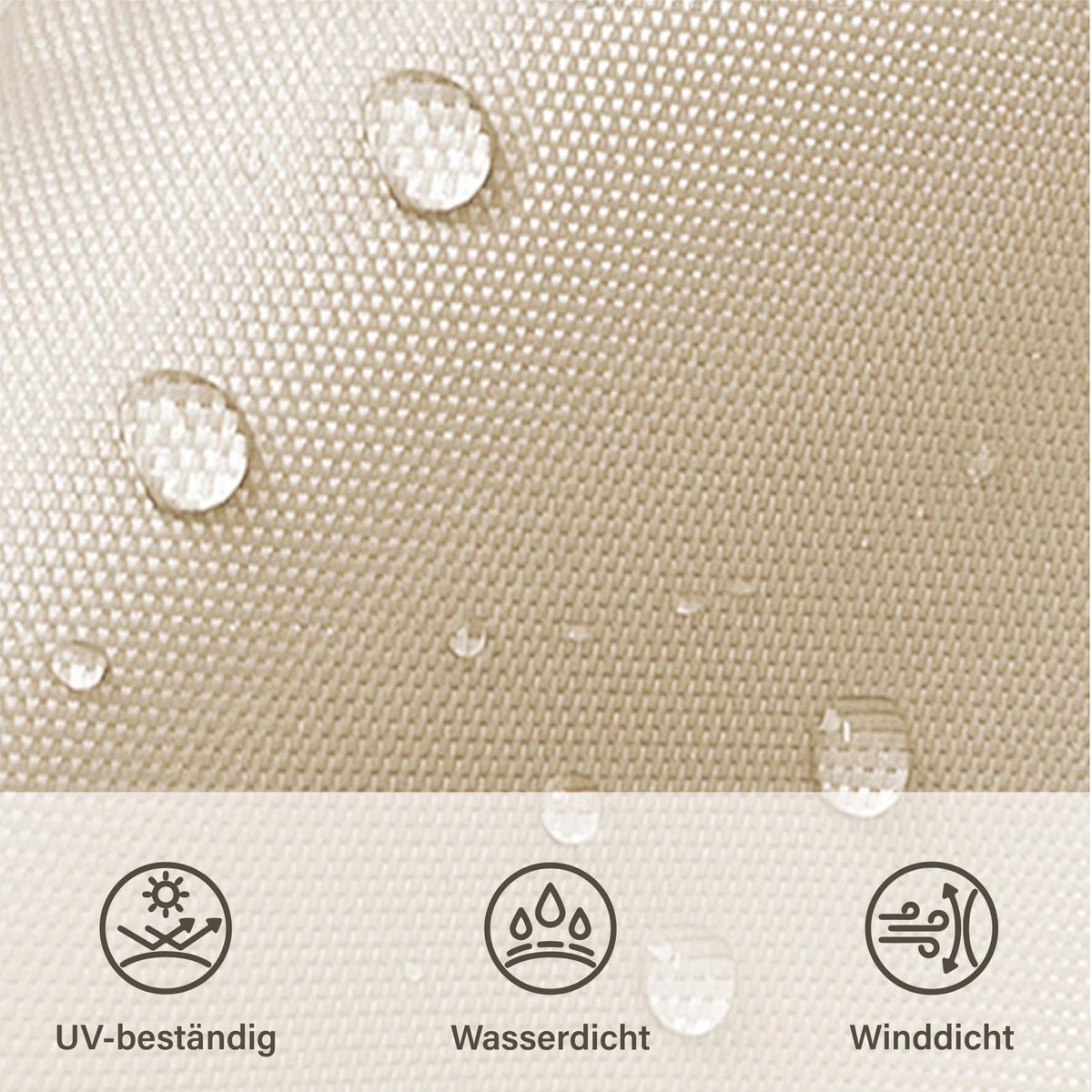 SnelShoppen - Zonnezeil Rechthoekig 3,5 x 5 m - UV-Bescherming, Waterdicht PES - Ideaal voor Tuin, Camping en Feesten