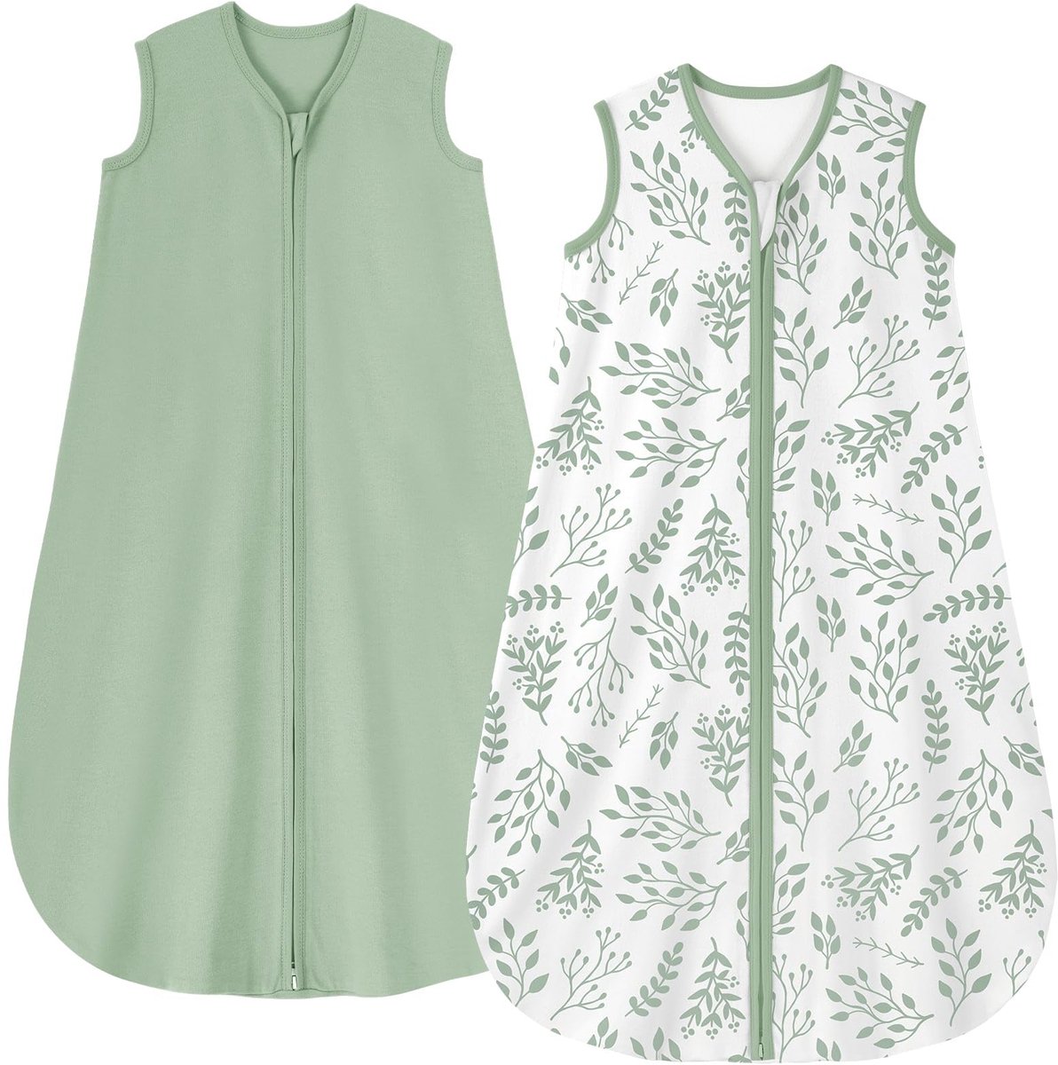 SnelShoppen - Set van 2 Zomerse Babyslaapzakken 67 cm, 100% Katoen, Ademend, 1.0 Tog, Voor Jongens en Meisjes, Pasgeborenen 0-6 Maanden, Ideaal voor Z