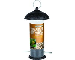 Voerzuil Zonnebloempitten - Vogelvoederhuisje Metaal - Vogels Voeren - Biocidale Coating - 340 g - Zwart