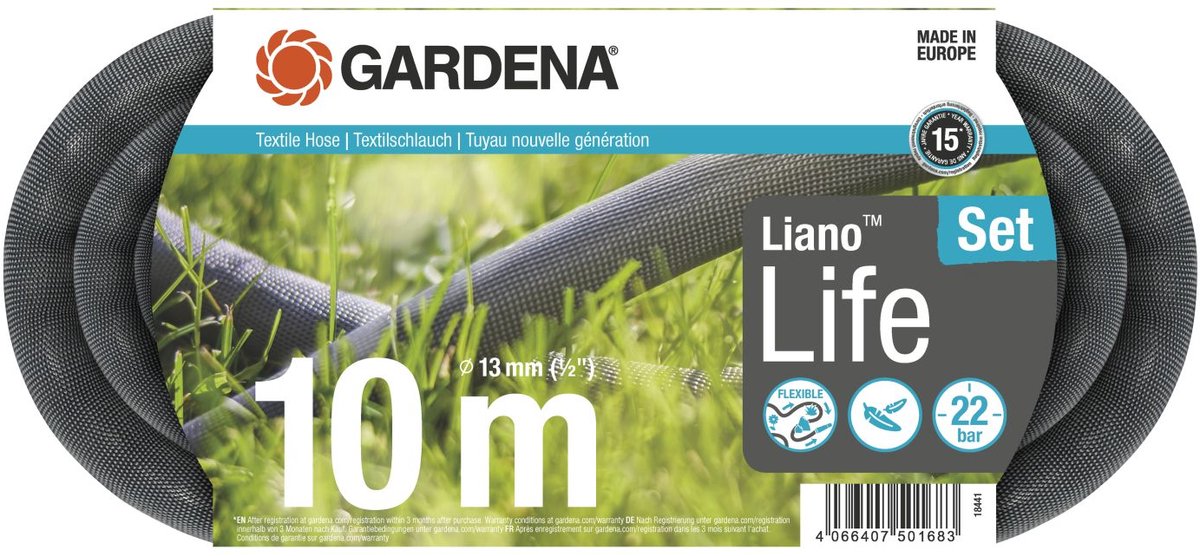 Textielslang Liano™ Life 10m Set
