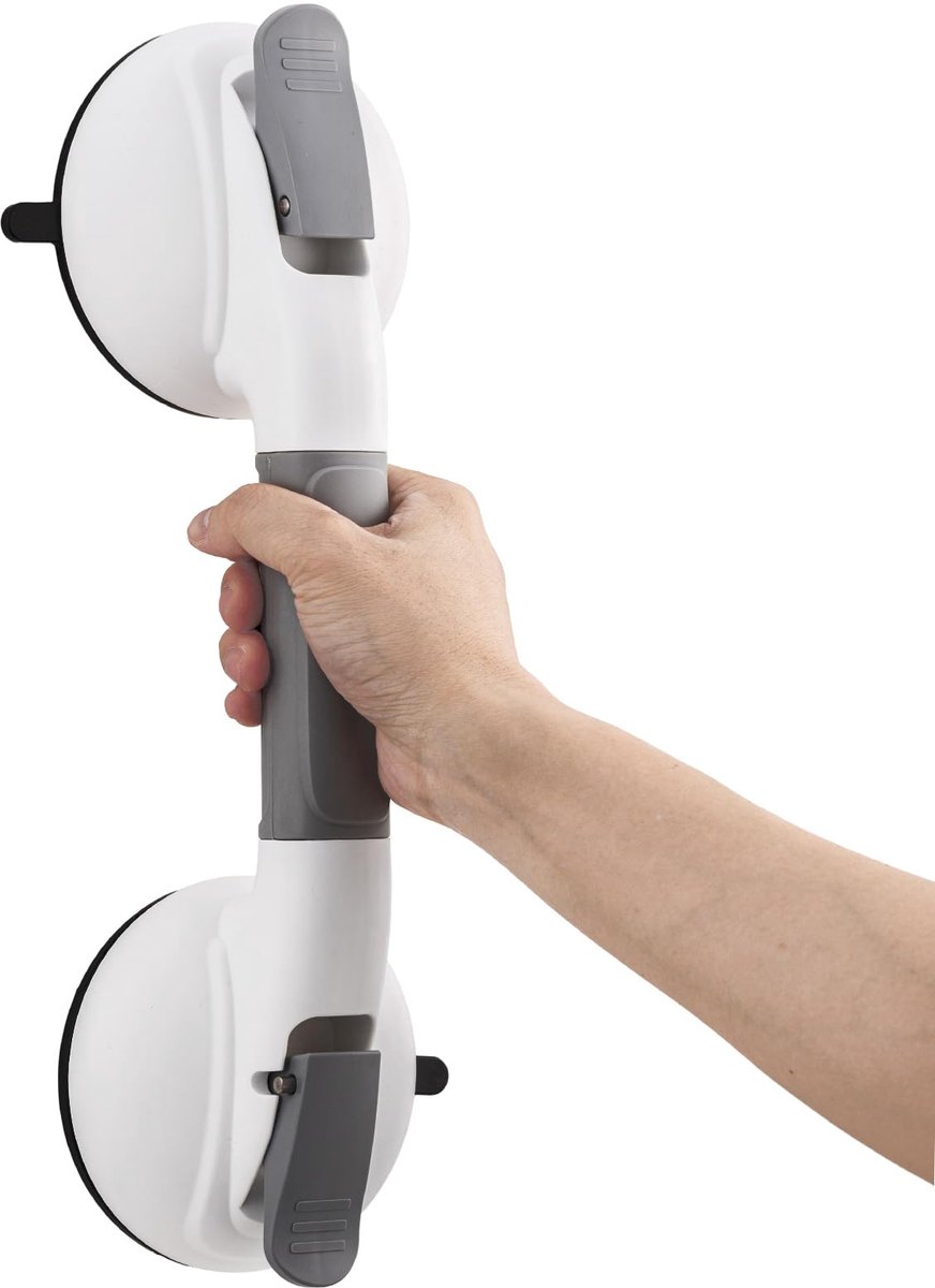 SnelShoppen - TAILI Zuiggreep Rails voor Badkamer, Max Hold 150 KG, Grijs - Veiligheidsrails, Antislip, Badkameraccessoires, Stevige Zuigbevestiging,