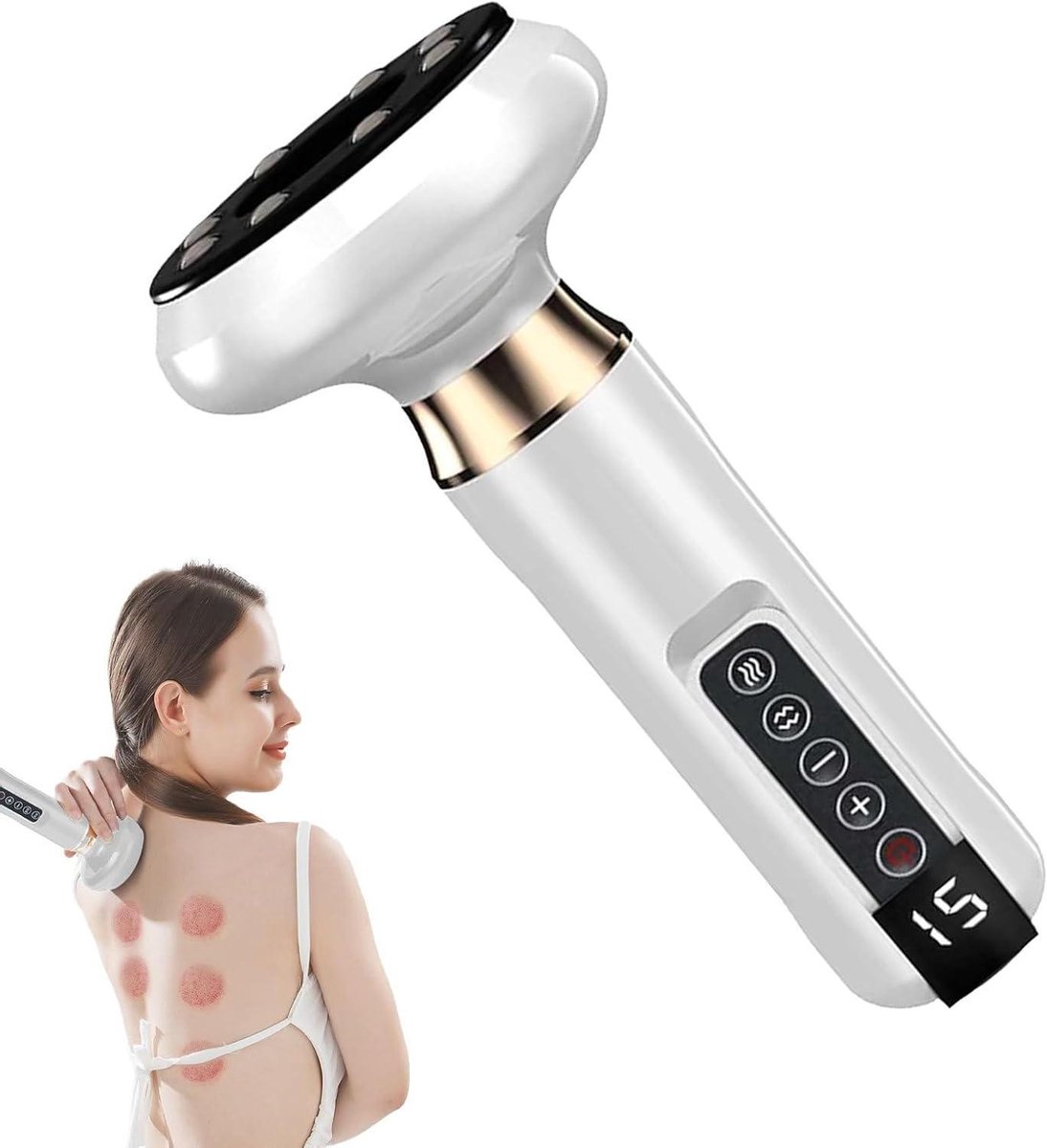 Cellulitis Massageapparaat - Lichaamsvet Reductie - Huidverbetering - Verstelbare Intensiteit - 20 x 9 x 9 cm - Wit