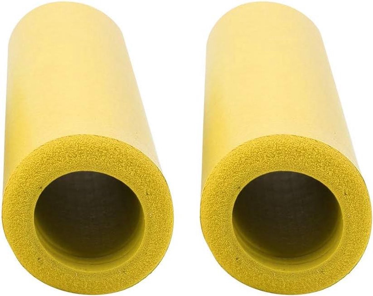 Siliconen Stuurgrepen - Fietshandvatten Handvatten - Comfortabel Fietsen - Antislip Schokbestendig - 13.5 cm Lengte - Geel