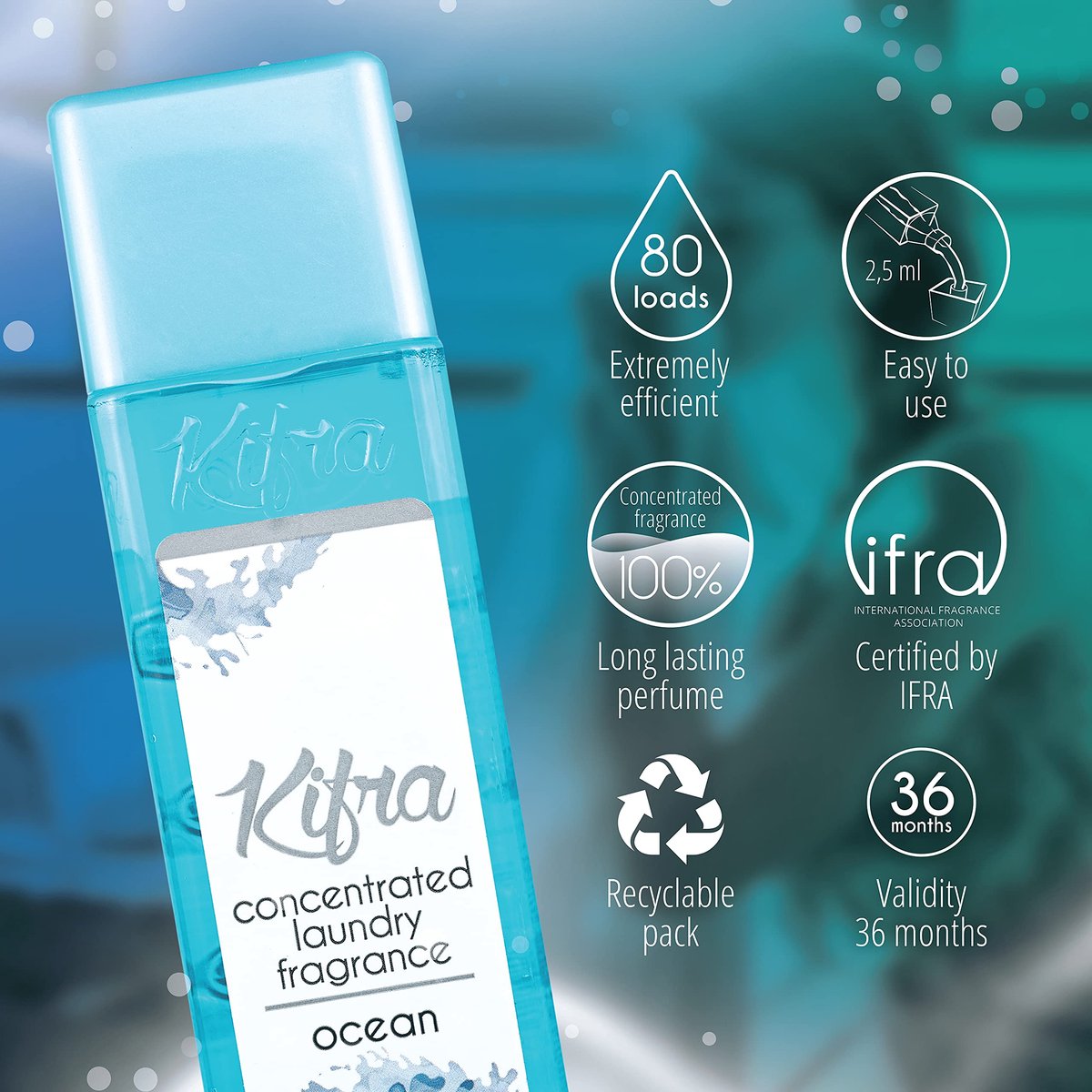 SnelShoppen - Krachtige Geconcentreerde Wasserij Geur 200ml - Ocean Fragrance voor 80 Wascycli - Ideaal voor Kleding, Beddengoed en Huishoudtextiel