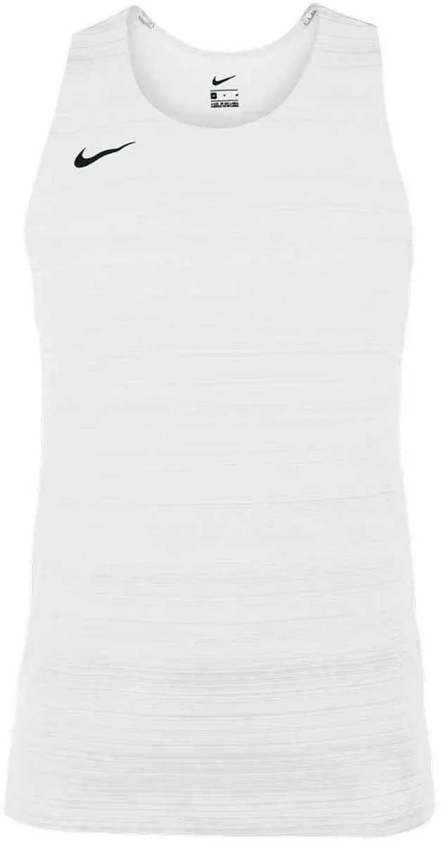 Nike Stock Dry Miler Mouwloos T-shirt Man Wit