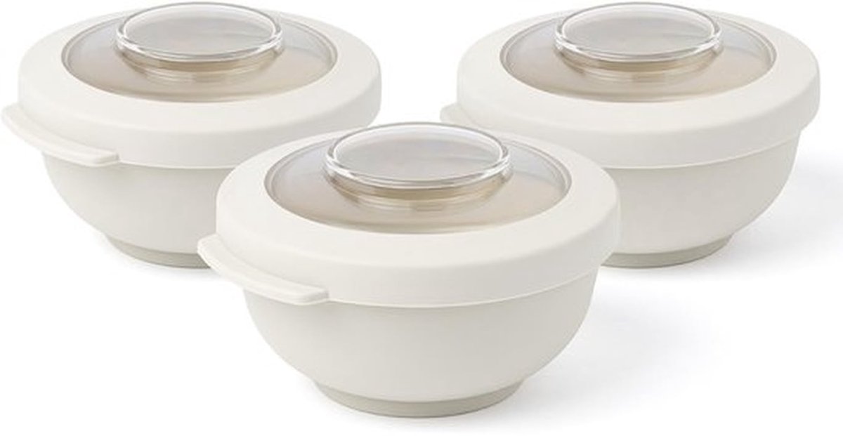 Voedselbewaarcontainers luchtdicht - 3 Stuks - 200ml - BPA-vrij - Vaatwasserbestendig - Voor Meal Prep/Snacks - Opbergdozen
