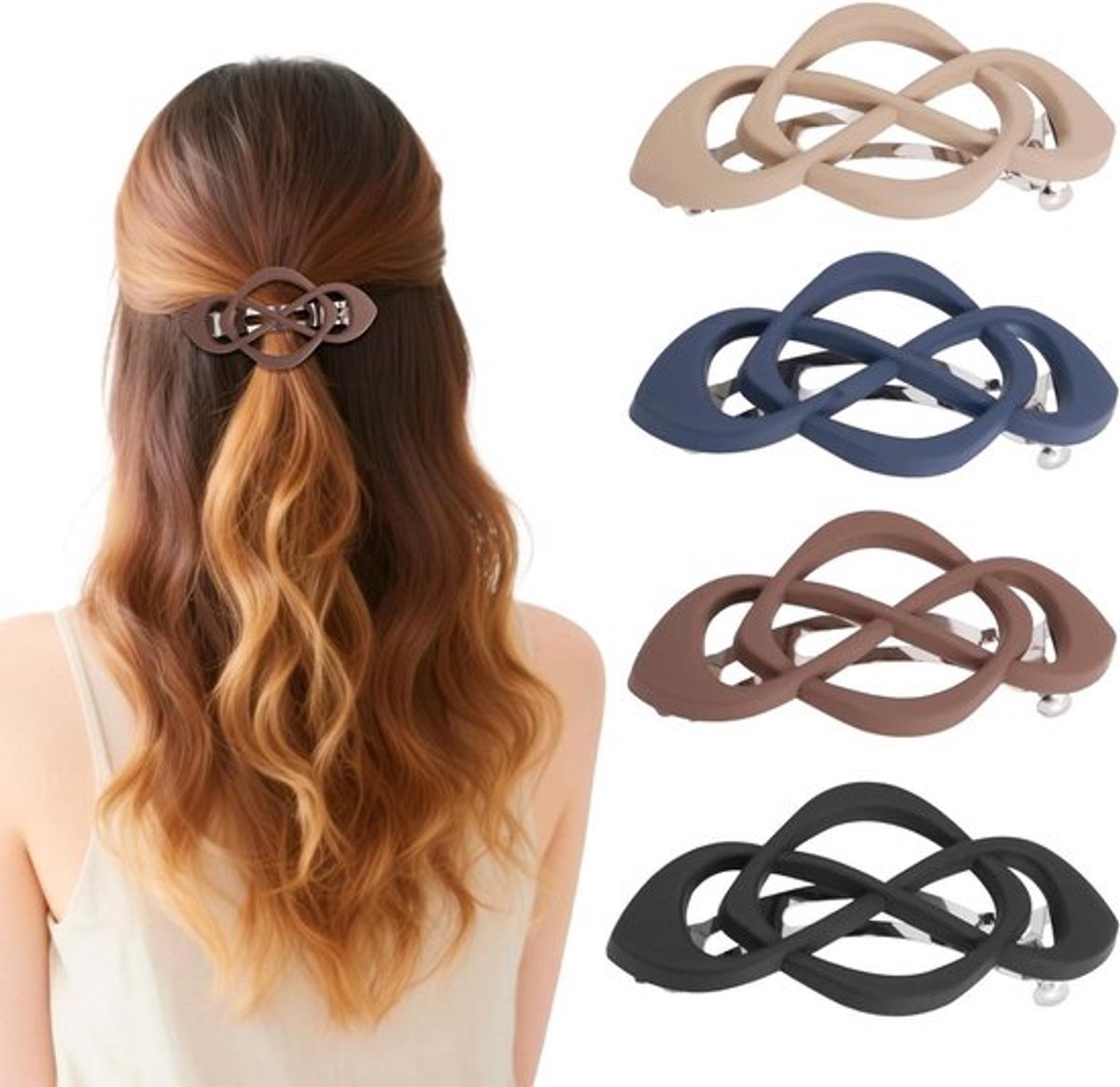 Vintage Franse Haarspeldjes 4 stuks - Elegant Retro Decoratie voor Haar - Vrouwen Meisjes - Dik en Dun Haar - Stijlvol Sterke Hold - Antislip Grip - Stylingaccessoires