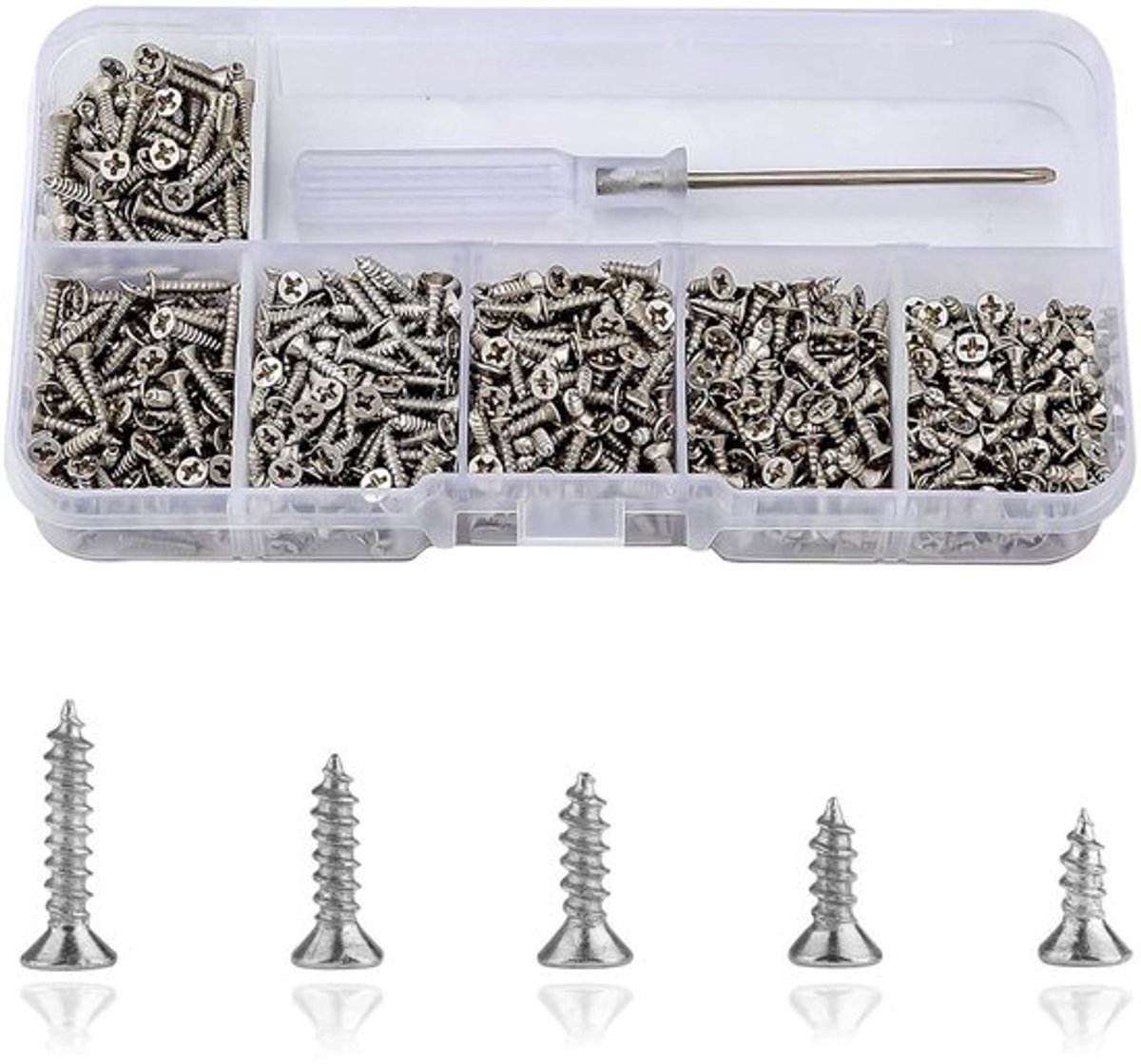 1000 Stuks Kleine Schroef Platte Kop 5/6/7/8/10 mm Zelftappende Schroef voor DIY Scharnier Lade Poppenhuis