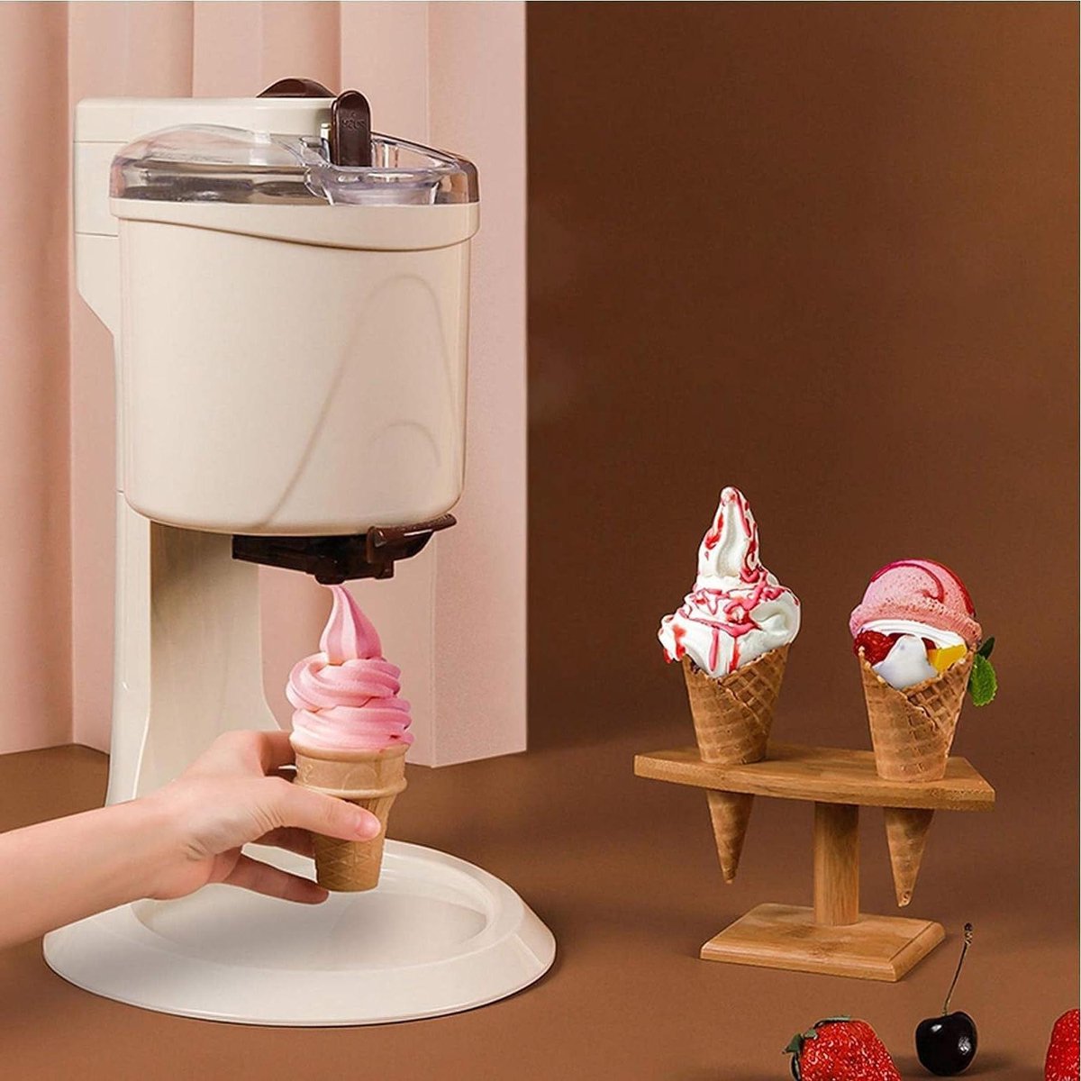 IJsmachine - Soft Serve Maker - Zelfgemaakte Desserts - 10 Minuten Bereiding - N.v.t. - Wit