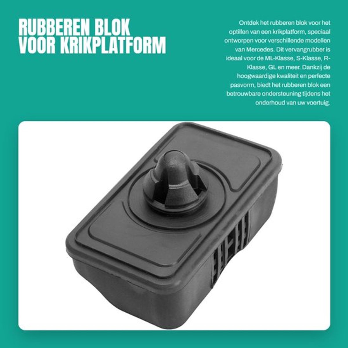 Rubberen Blok Vervanging - Compatibel met ML-Klasse/W164 - S-Klasse/W221 - R-Klasse/W251 - GL/X164 - OE-nummer A1646900509 - Steunblok