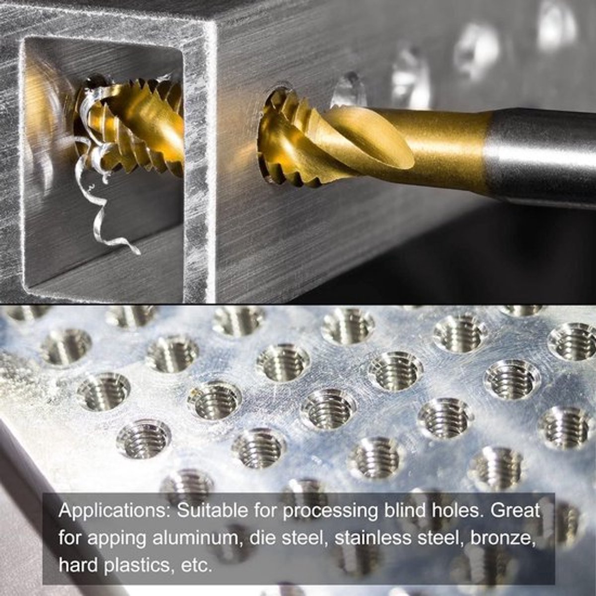 Schroefdraadboor voor machinale schroefdraad 3/8-24 Unf HSS Titanium Gecoat - 3 Groeven - H2 Tolerantie