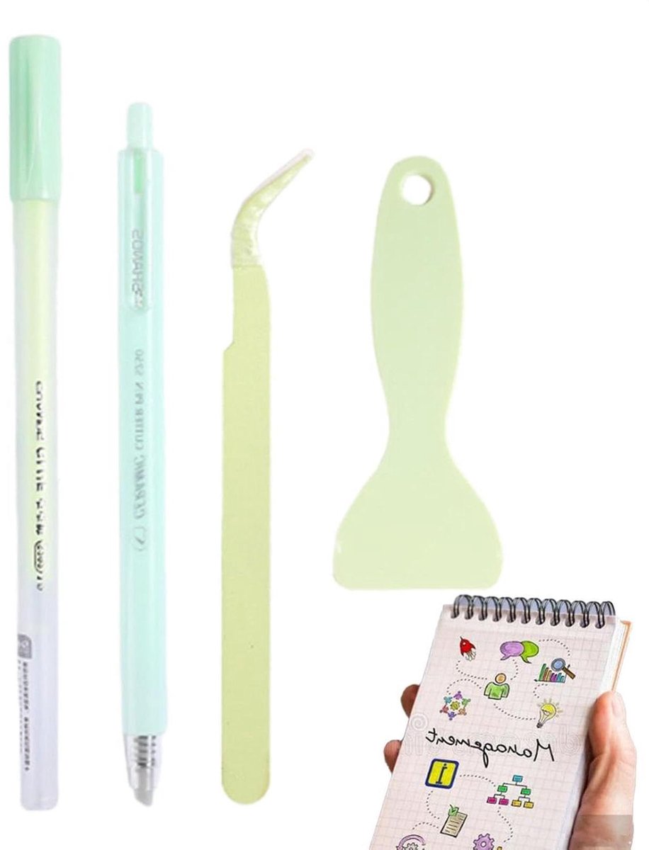 Lijmstift Set - Scrapbooking Gereedschap - Handboek Maken - Sneldrogende Lijm - 18.8 x 5.8 x 1.5 cm - Groen