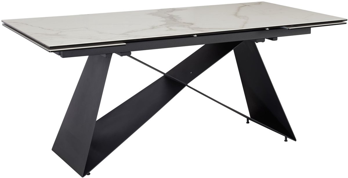 Eettafel wit keramiek uitschuifbaar 180 cm Wit - WL7.147