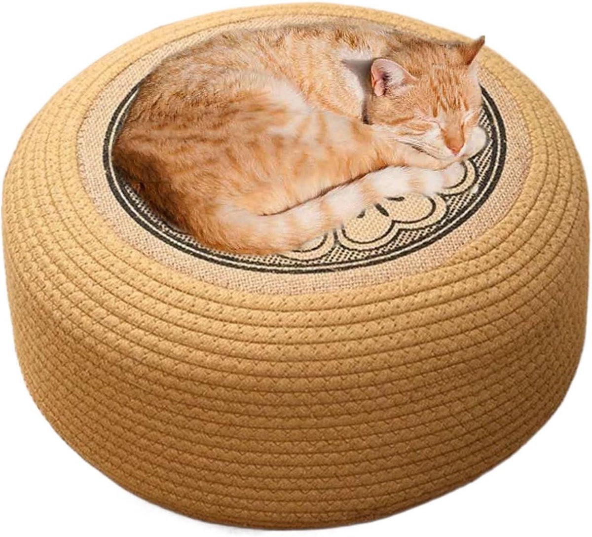 Rotan Zitzak - Voetensteun Tatami - Ontspannen Zitten - Handgevlochten Ontwerp - 40 cm Diameter - Zwart