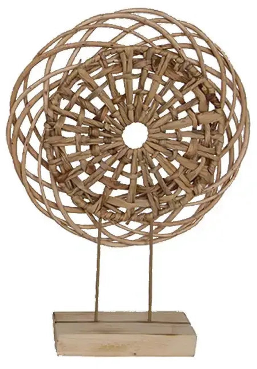 Lolaa Deco object Caldera geweven naturel op standaard H50cm