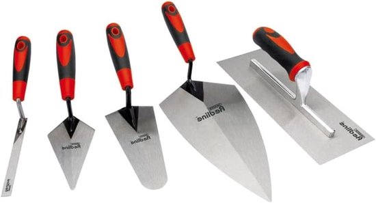 5-delige Troffel Set voor Baksteen en Stukadoren - Rood van Merkloos	 — afbeelding 4