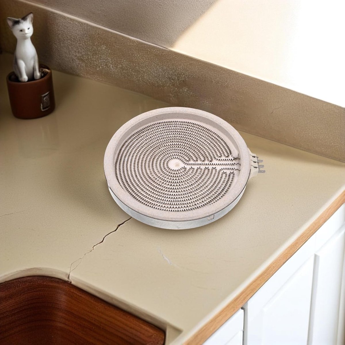Vervanging kookplaat - Verwarmingselement spoel - Snel water koken - Consistente warmteafgifte - 20 cm diameter - Zilverkleurig