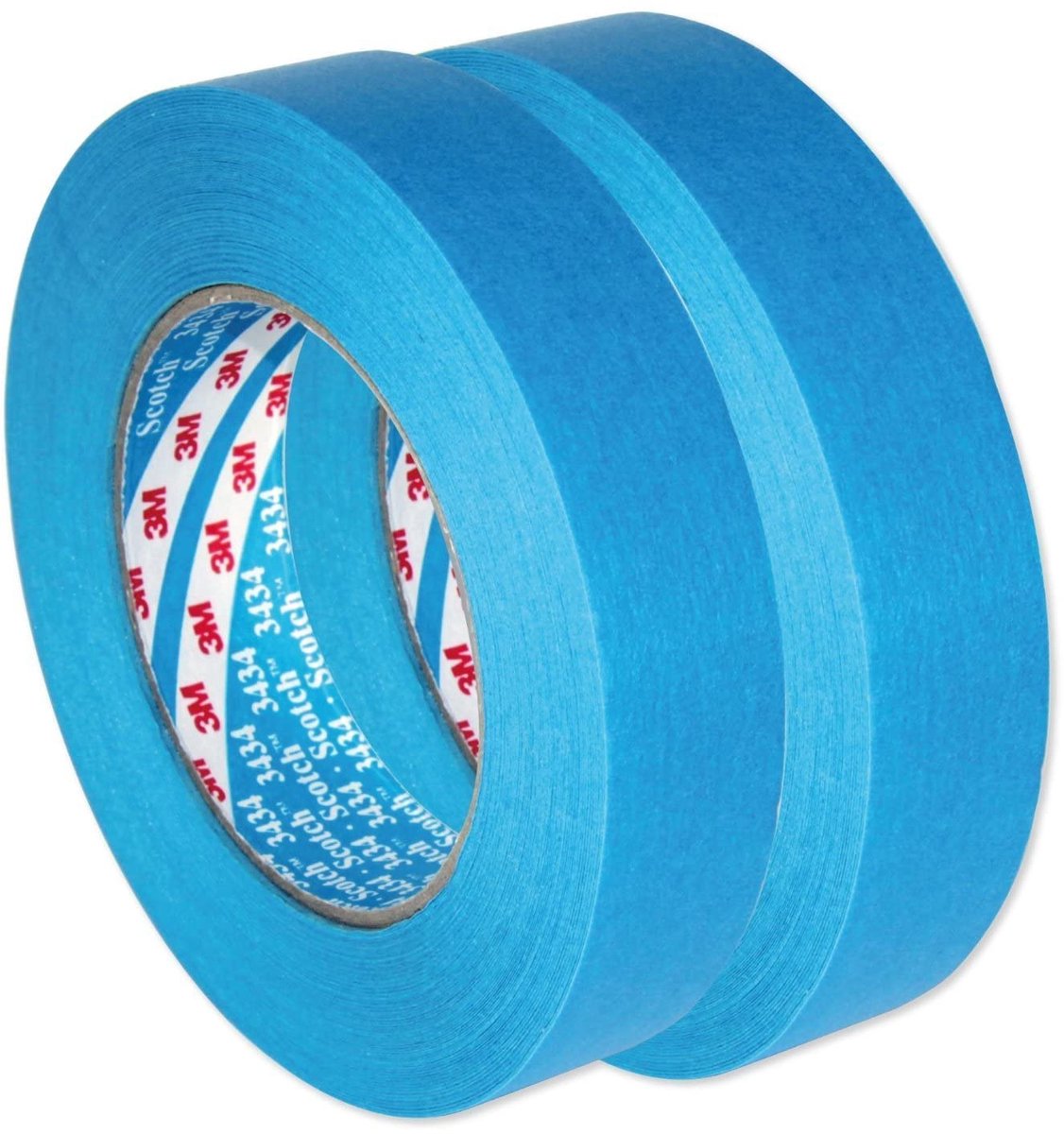 SnelShoppen - Waterdichte 3M Scotch Blauwe Tape, Automotive Kreppband 3434, 110°C, 24 mm x 50 m, 2 Rollen voor Auto, Klussen, Verbeteringen