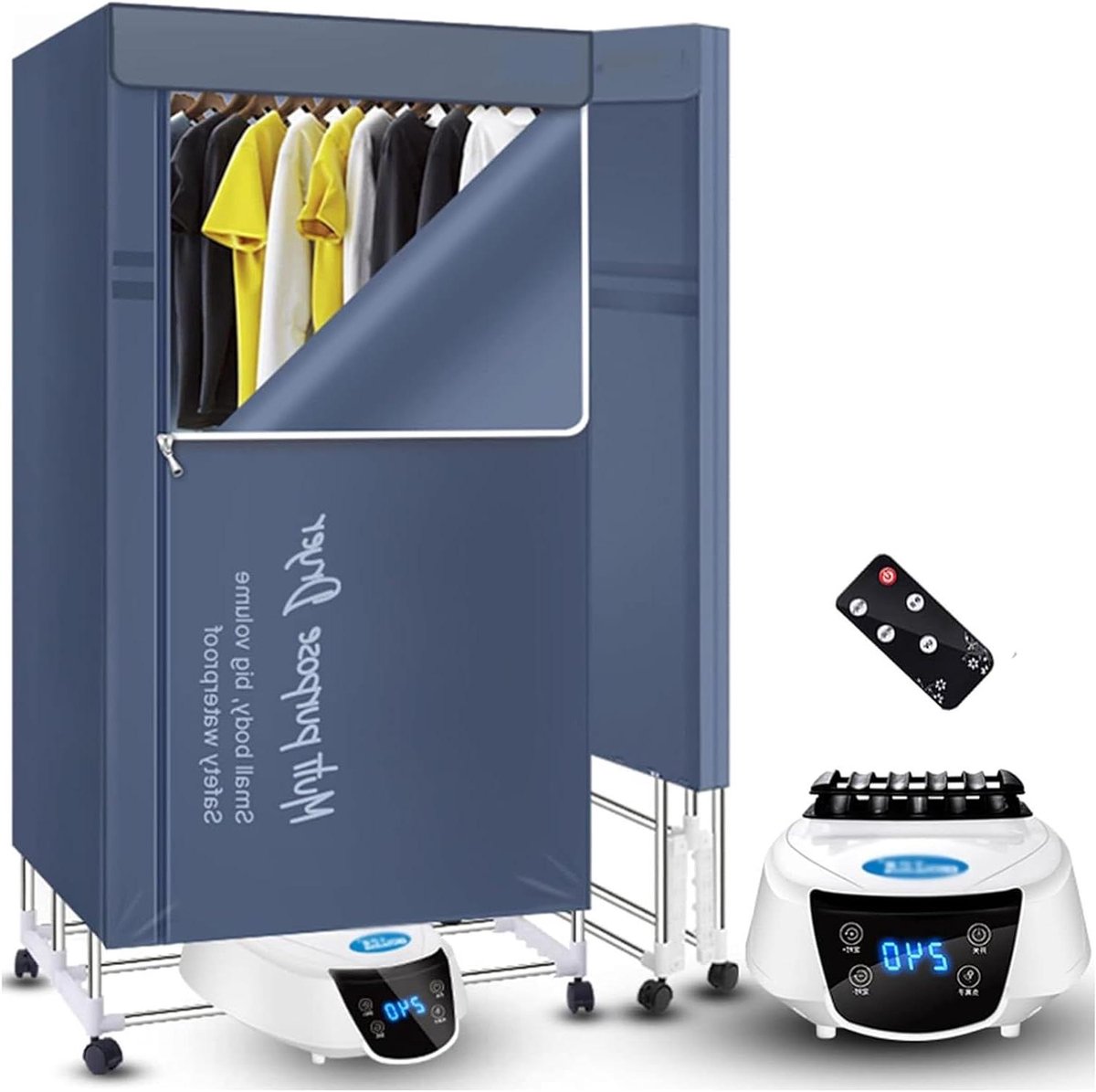 Verwarmd Kledingrek Elektrische Droger Kleding Drogen Energiebesparend Model Grote Capaciteit Grijs