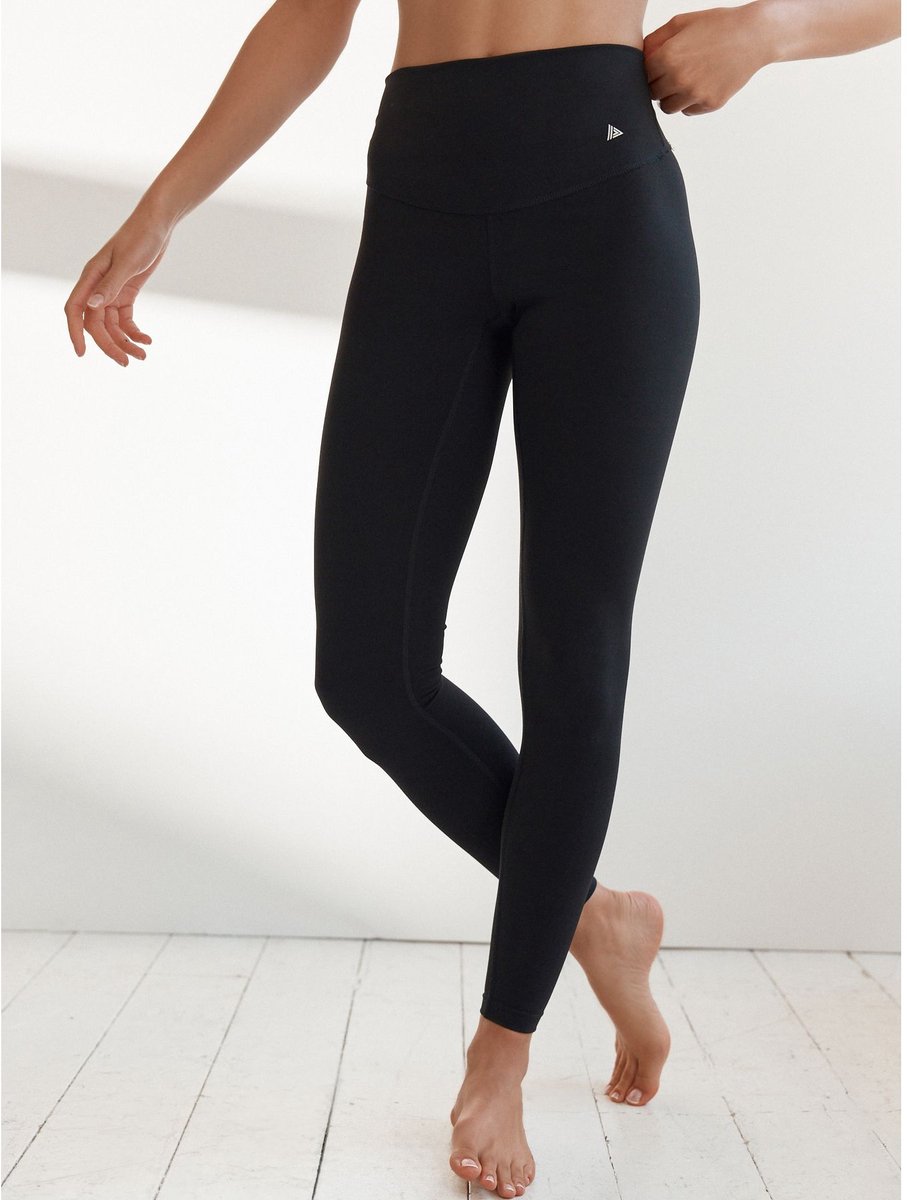 Next - Dames - Sport Dry Tech buikcorrigerende legging met hoge taille en volledige lengte - Petite - Zwart
