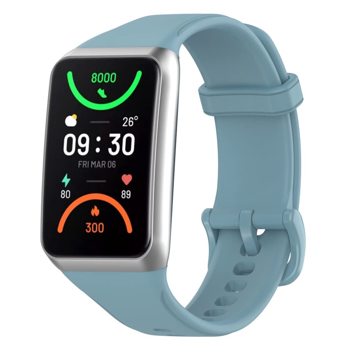 Dailygoods- Bandje Sport - Vervangend Bandje - Compatibel met OPPO Band 2 - Waterdicht - Lichtgewicht - Duurzaam TPU Materiaal - Smartwatch Band