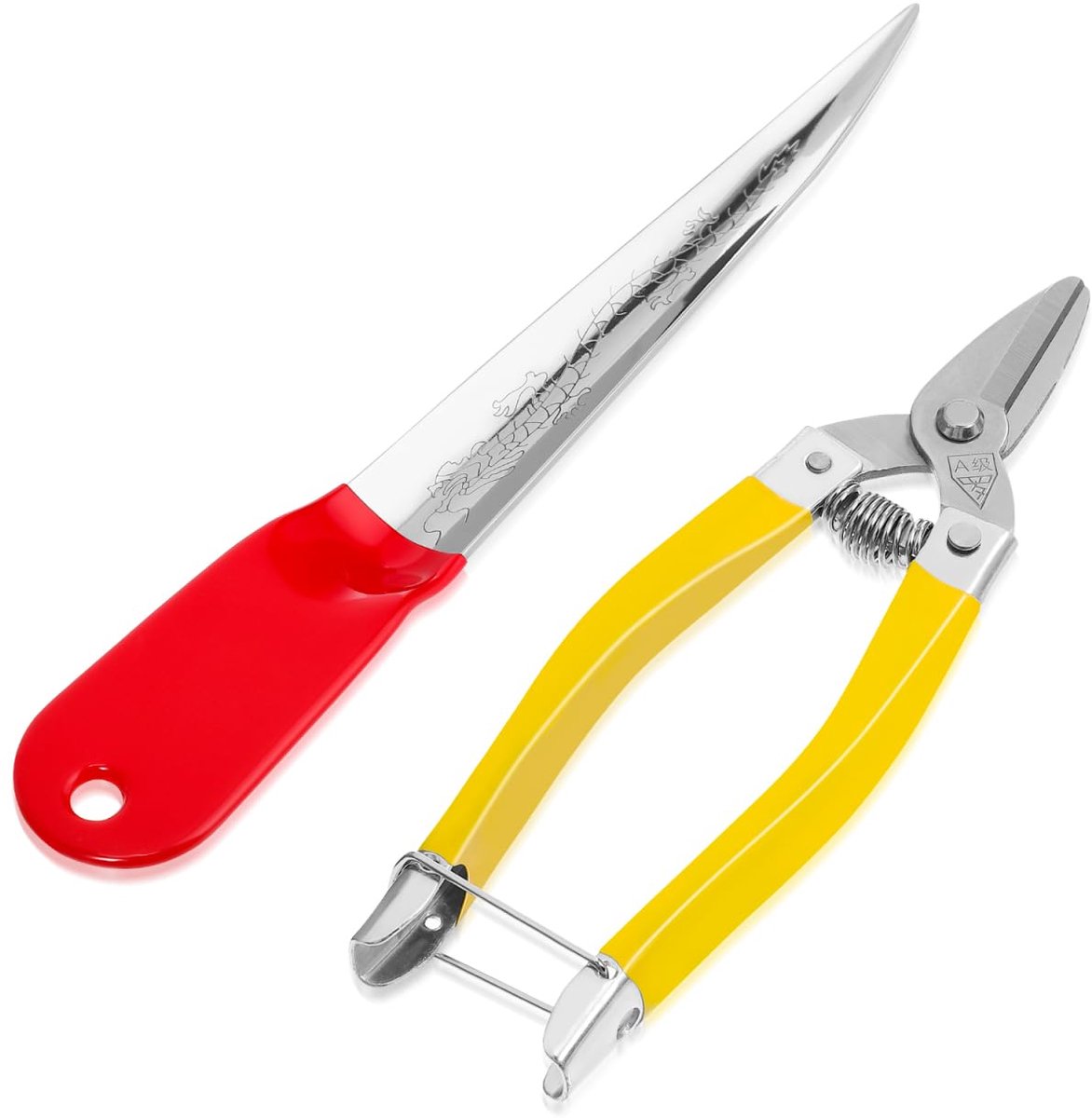 Dailygoods- Weefgereedschap Set - Rotan Pick - Schaar - Meubelreparatie - Vlechtset - Duurzaam Kunststof/Metaal - Afmetingen 18,60 x 3,00 x 0,50 cm - Mandreparatie