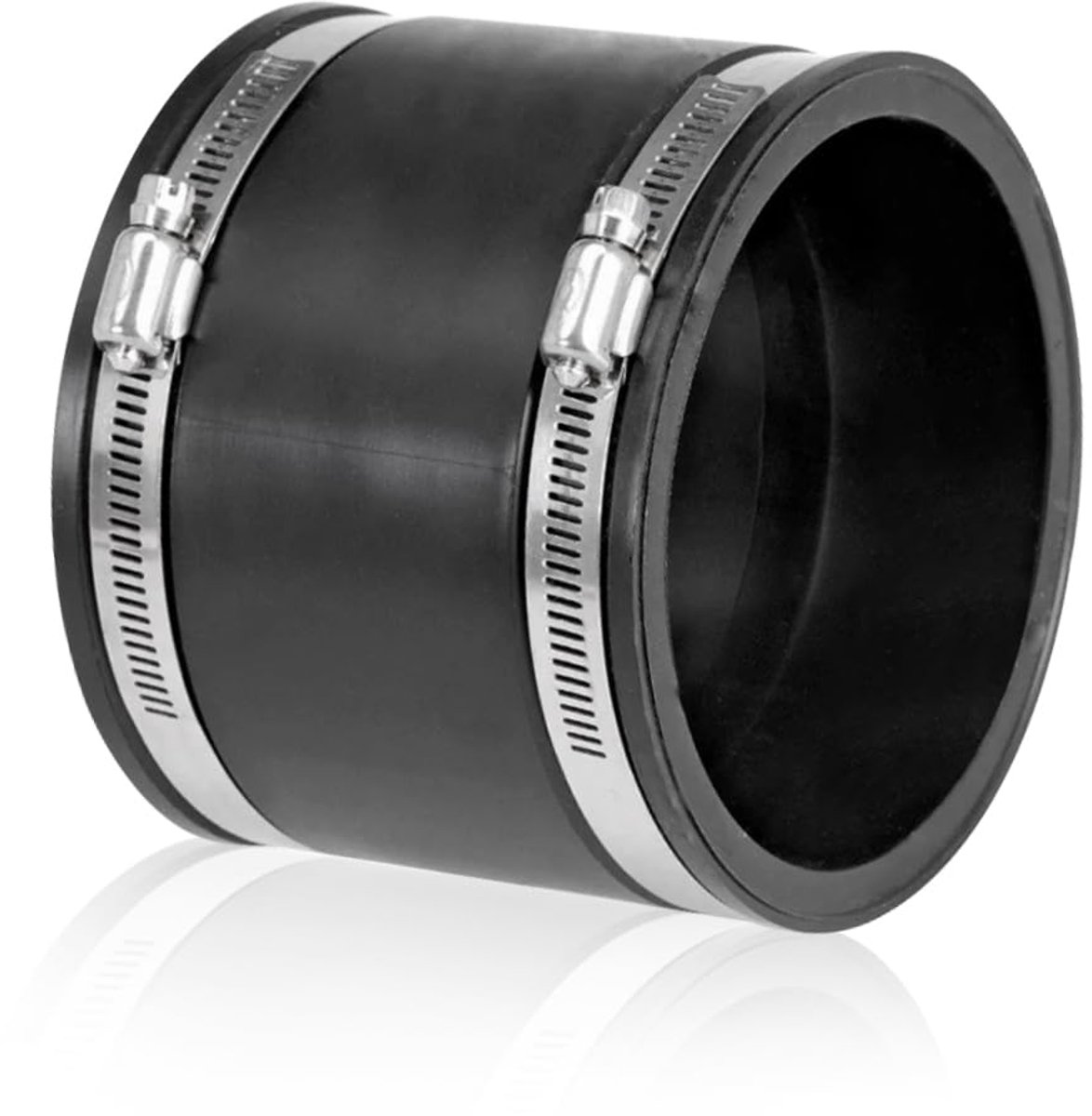 Dailygoods - Flexibele Rubber Coupling met Klemmen - Geluiddempende Verbinding voor Ventilatiesystemen