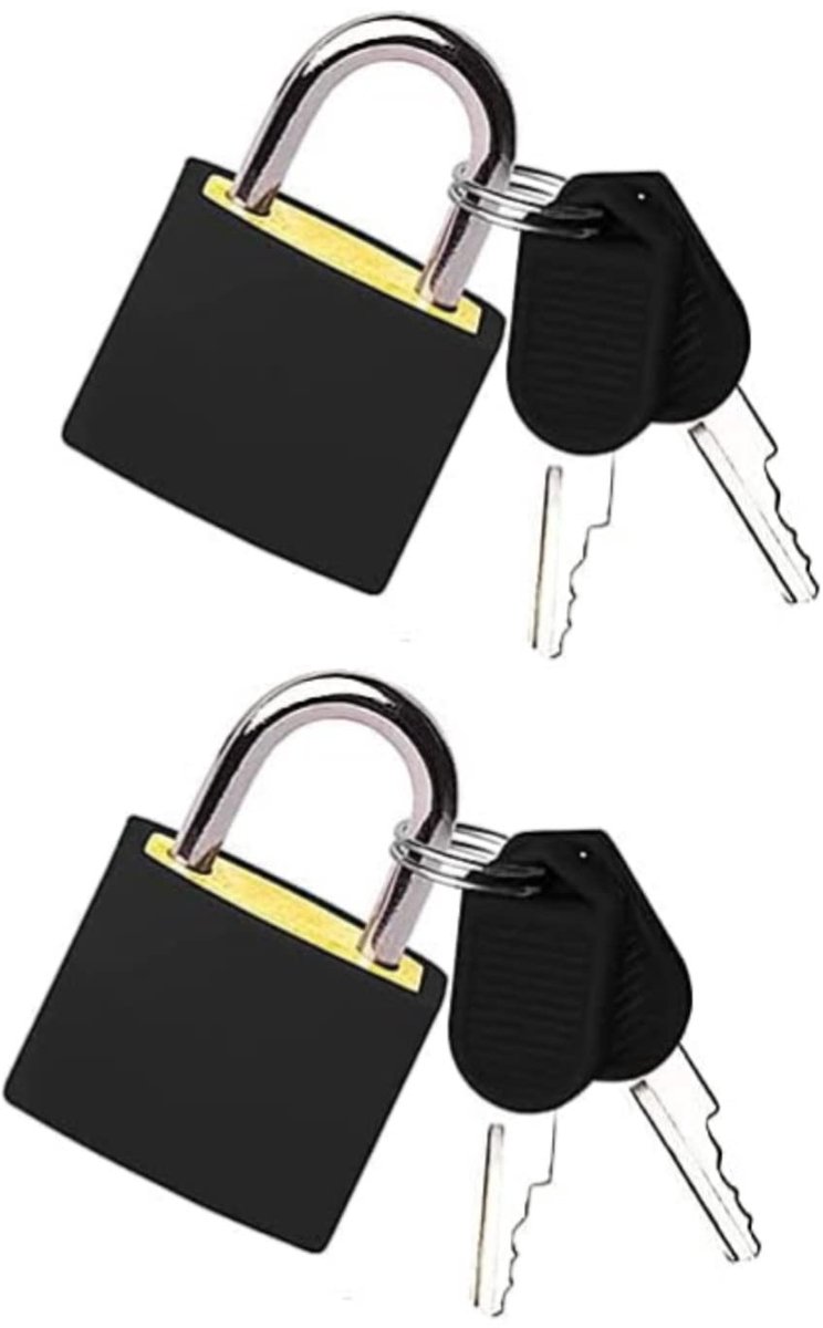 Dailygoods - 2 Stuks Kofferslot met Sleutel - Mini Hangsloten voor Veiligheid