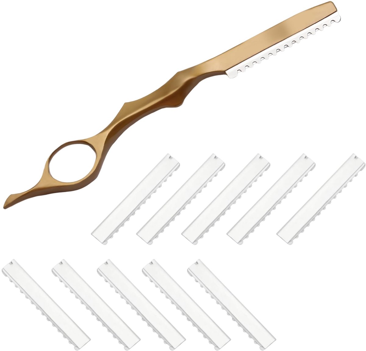 Dailygoods - Premium Haarstyling Scheermes met 10 Messen - Voor Salon en Thuisgebruik