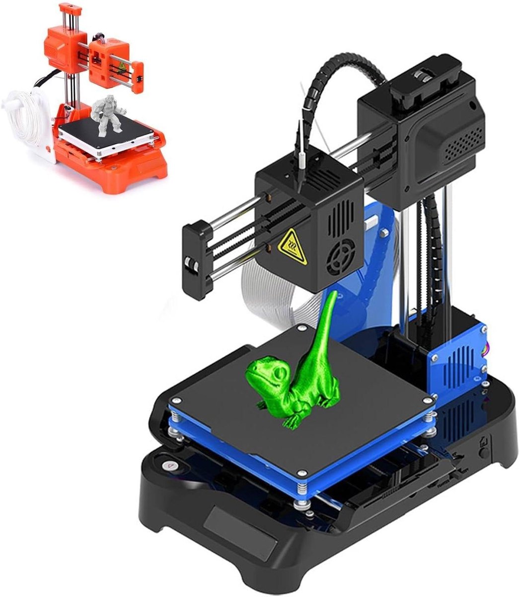 Mini 3D-printer - Desktop Printer Kinderprinter - Hobby Projecten Maken - Nivelleringsvrije Technologie - 100x100x100 mm - Zwart