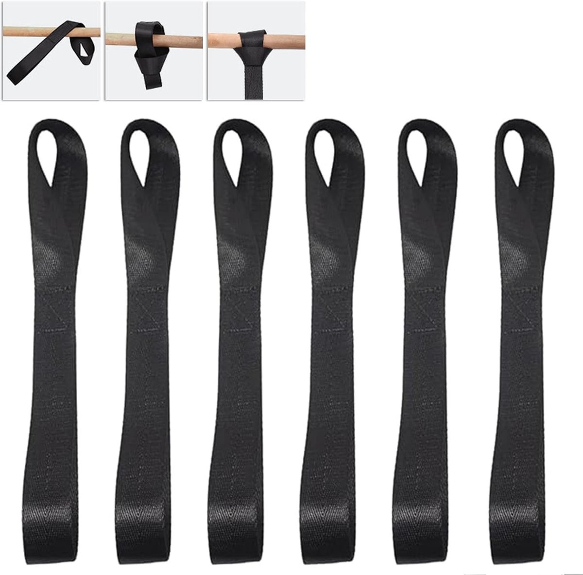 Dailygoods - Set van 6 Lashing Loops voor Motorrijden en Transport - 1000 kg