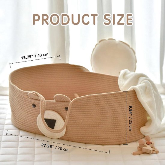 Baby draagbare bed met katoenen touw voor buitenreizen - baby slaapzak & reiswieg — afbeelding 5