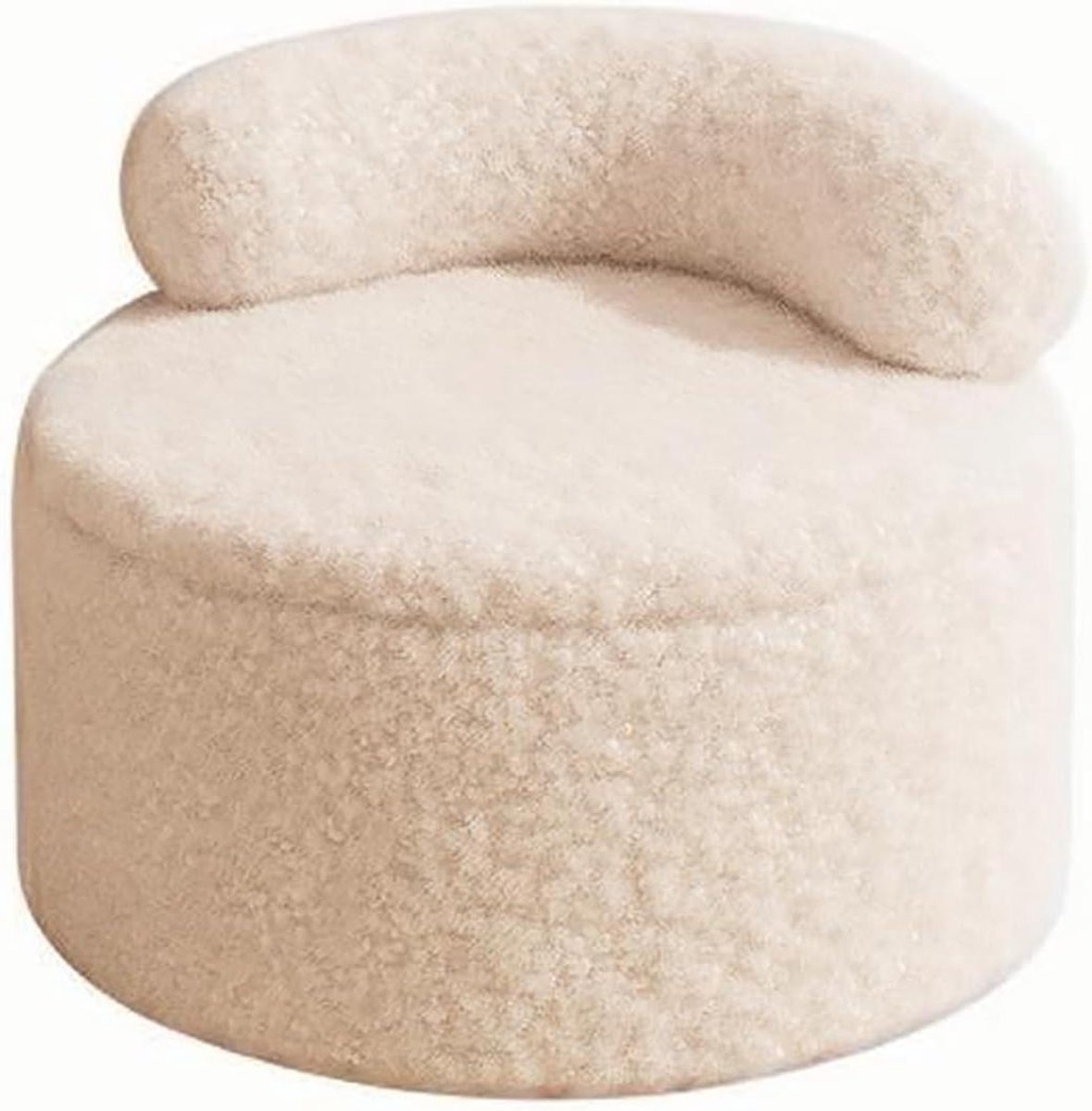 Opbergpoef met Voetensteun - Schoenenbank Poef - Woonkamer Decoratie - Zachte Luspluche Stof - 35x27 cm - Wit