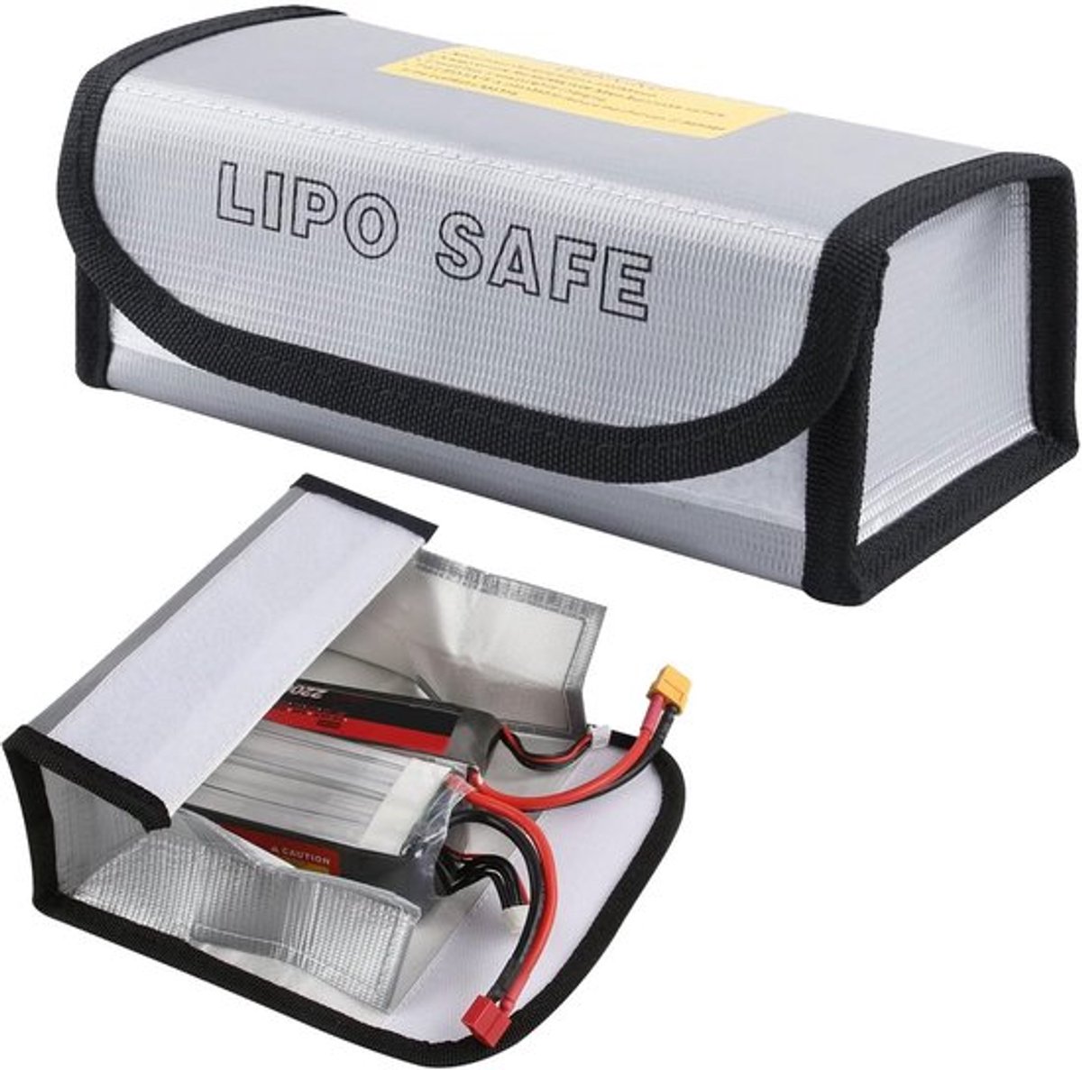 - Brandveilige Oplossing - Lipo Safe Bag - Geschikt voor Batterijen - 18.5 x 7.5 x 6 cm - Veiligheid - Brandveiligheid - Allecto