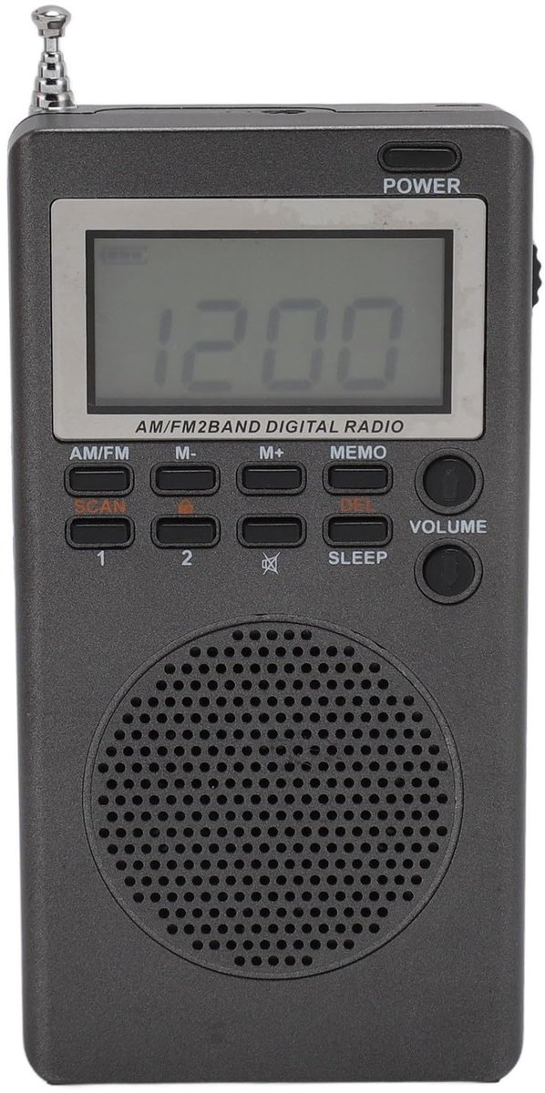 Dailygoods - Draagbare FM-radio - Mini digitale radio - Uitstekende ontvangst - Zakradio - Hoofdtelefoonaansluiting - Geschikt voor binnen en buiten -...