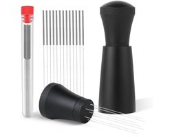 Dailygoods- Koffiedispenser Afneembaar - Aluminium - 20 Koffienaalden - Espresso Dispenser - Koffieverdelingsnaald - Roestvrij staal